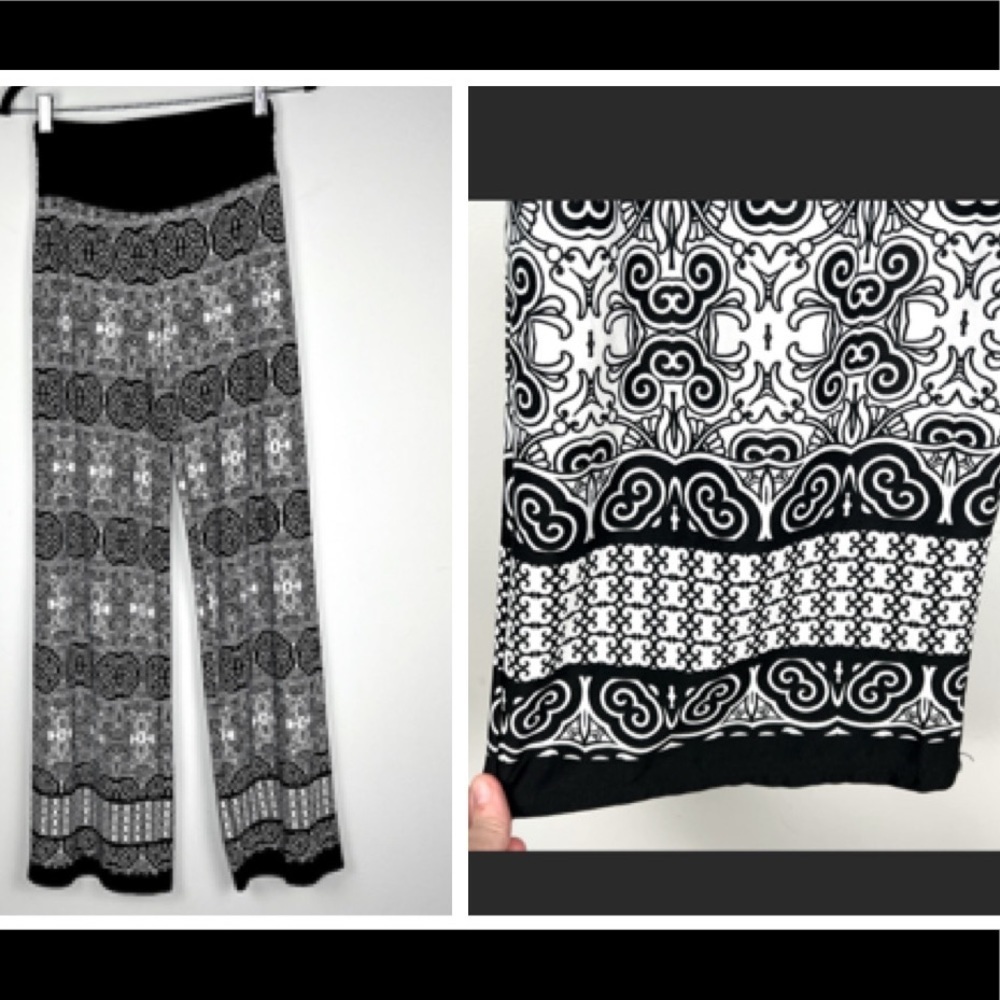 New Direction Palazzo Tribal Print Pants.